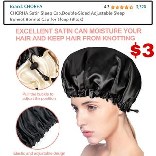 Hair Bonnet Sleep Cap Satin Bonnet for Sleeping. Only $3.xx w code: 45GVKBD2 🔥

Link to purchase is located in my bio/profile @minionrun_deals