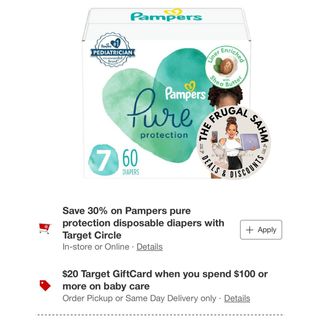 DIAPER DEAL 🔥 PAMPERS PURE PERFECTION AS LOW AS $31 
Grab here ➡️ https://urlgeni.us/target/ES_L0 AD 
Log in, Clip Coupon!