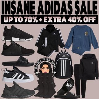 INSANE AD!DAS SALE YA!! 🔥🔥🏃🏻‍♀️🏃🏻‍♀️
Shoes and apparel up to 70 % off PLUS an extra 40 % off with c0de ADIDAS40 😱😱 

Link in my bio @lifeeewithangel 🩷