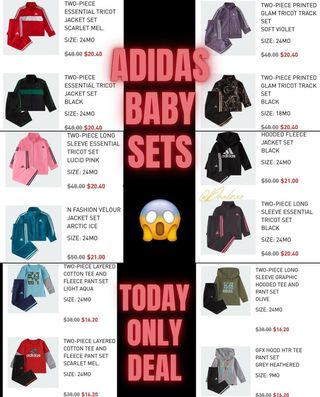 👀😱 TODAY ONLY DEAL🚨 Great deal on these AD!DAS Baby Sets y’all! use code “LEAPDAY” 🔥 Sizes 3month- 24month available in all sets pictured! 😍 Free ship for members (free to join) 📦 💨 🏃‍♀️

$0 shipping too when you sign in ✅

Link in my bio @lifeeewithangel 🩷

Rp and ty @dealz.xo