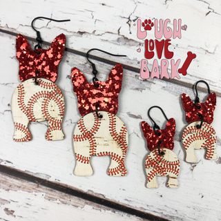 Happy Reds Opening Day in Cincinnati! ⚾️ How cute are these little baseball bulldogs? Show your love of your dog and baseball with these adorable earrings! They are a must for Bark in the Park! You will notice 👀 they come in Standard and Mini! They are the first Minis listed and there will be more coming very soon! #laughlovebark #cincinnatireds