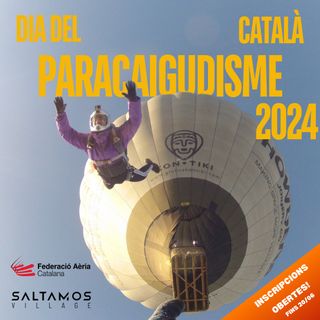Vola alt i celebra el Dia del Paracaigudisme Català! 🪂

Per quart any consecutiu, el 29 de juny celebrem el Dia del Paracaigudisme Català! ✈️

Enguany hem preparat una jornada plena d'emoció i adrenalina perquè gaudeixis al màxim de la teva passió pel paracaigudisme.

Què t'espera?

· Salt en globus (opcional): Eleva els teus sentits i gaudeix d'una vista panoràmica impressionant abans de saltar.
· Salts a preu reduït (30 euros): Aprofita aquesta oportunitat única per desafiar-te i viure l'experiència de volar! 🪂
· Competició de precisió amb diana a la zona d'aterratge: Demostra la teva punteria i competeix per premis increïbles.
· Concurs de fotografia: Comparteix els teus millors moments i guanya fantàstics regals.
· Inflables, jocs, regals, premis i molt més: Un dia ple de diversió per a tota la família!
No te la perdis!

💥 Apunta't ja i aprofita el descompte fins al 20 de maig.

📎 Per a més informació, visita l’enllaç de la nostra bio

#DiaDelParacaigudismeCatala #Paracaigudisme #somesport