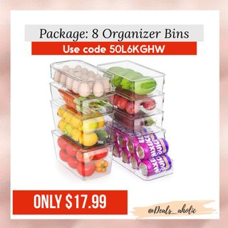 5 0% off ！！Refrigerator Organizer Bins-8 Pack
🚨 DEAL OF THE DAY 🚨🚨
with  50 % off CODE: 50L6KGHW

Click LINK in my profile to shop ! 
Let me know in the comment by saying yes if you would like to see more deals like this or just drop what you are Looking for and I will do my best to find the deal for you ! 🫶🏻😊
https://amzn.to/3UvcoJC

Ad ( earning commission )