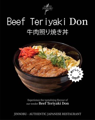 Treat yourself with the finest Beef Teriyaki Don menu and enjoy the rich flavor in every of your bite

#Jinnobu #BeefTeriyakiDon #AuthenticJapaneseRestaurant #Padang