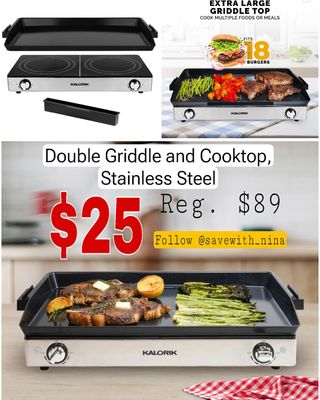 Double Griddle and Cooktop, Stainless Steel 
On sale $25 🤩🤩
Reg: $89 
➡️➡️ https://go.sylikes.com/eMXZwAMyG0c3

🔶All Link in my bio @savewith_nina
🔶Join my Telegr@mand Facebook group for more deals and clearance in my bio @savewith_nina 
🔶Follow my backup account @glitch.deals999

Disclaimer:
I do not own the brand’s trademarks, logos or pictures or products posted. I do not intend to infringe on copyright. I find such content available on the internet. Contents are considered fair use. 

(Ad)