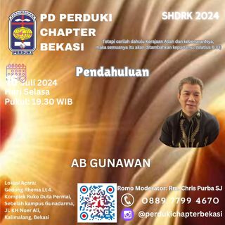 🄿🄳 🄿🄴🅁🄳🅄🄺🄸 ✞ 🄲🄷🄰🄿🅃🄴🅁 🄱🄴🄺🄰🅂🄸 
16 Juli 2024

Apakah Anda mau hidup diubahkan? dan hidup lebih baik bersama Kristus?
Alami anugerah perjumpaan secara pribadi dengan Kristus?
Hadirilah Seminar Hidup Dalam Roh Kudus (SHDRK) 

Sesi Pendahuluan dibawakan Pewarta Bpk. Andreas Benediktus Gunawan

Hari / Tanggal : Selasa / 16 Juli 2024
Pukul     : 19.30 WIB
Tempat : Gedung Rhema Lt. 4, Jln. KH. Noor Ali Kalimalang, samping Kampus Gunadarma Bekasi

Kita akan mengenal secara pribadi dengan Kristus dan mendalami pesan keselamatan Kristus dengan mengikutsertakan Roh Kudus dalam kehidupan kita sehari-hari.

Daftarkan segera melalui link berikut ini:
https://forms.gle/LP7nzDeDijANkSTs9

Investasi Iman hanya sekali Rp 50k, dapat di
Transfer ke PD Perduki Chapter Bekasi 
𝗕𝗖𝗔: 𝟯𝟵𝟳 𝟬𝟭𝟱𝟬 𝟲𝟳𝟱
(Perhimpunan Perduki)
Berita : Pendaftaran SHDRK Perduki Bekasi 

Salam Damai,
PD PEʀDUKɪ CʜAPTEʀ ʙEKASɪ 🌹
https://campsite.bio/perdukibekasi

#seminarhidupbarudalamrohkudus
#seminarhidupbarudalamroh
#seminarhidupdalamroh
#seminarhidupdalamrohperduki
#shdrperduki
#shdrk
#shdr
#pdpkk
#pdpkkbekasi
#pdpkkperduki
#karismatikkatolik
#perdukibekasi
#perdukichapterbekasi
#perhimpunanperduki
#perdukichapter