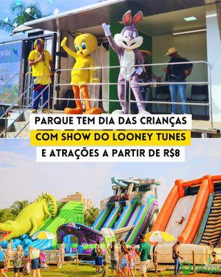 DIA DAS CRIANÇAS COM SHOW DO LOONEY TUNES! 🤩🥰

👉 Comente PARQUE e te mando todas as informações

No @oficialfamilianoparque, você e sua família garantem ENTRADA GRATUITA para aproveitar o dia ao ar livre com diversas opções de brincadeiras para crianças e adultos se divertirem juntos.

No Dia das Crianças, em 12 de outubro, a turma dos Looney Tunes animam o sábado no Família no Parque e, além do show, vocês ainda brincam em diversas atrações!

🎡 Entre as principais, temos: Tirolesa, Brinquedos Infláveis, Parede de Escalada, Futebol Gigante, Parque de Trampolins, Tobogã, Bosque, Bungee Trampolim, MUITO MAIS!

Além disso, você também pode garantir o VIP PASS para acesso ilimitado a todas as atrações do parque (com exceção da pescaria, tiro ao alvo, brincadeiras com prenda e o Hippo).

NOSSOS LEITORES TEM UM DESCONTO ESPECIAL NA COMPRA DO VIP PASS
❌ De R$150 ✅ por R$120

📍@villalobosparque - Av. Prof. Fonseca Rodrigues, 1025, Pinheiros - São Paulo
⏰ Dia 12 de outubro, das 10h às 18h

📷 Divulgação @oficialfamilianoparque

https://saopauloparacriancas.com.br/villa-lobos-familia-no-parque/