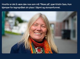 Hurra! 23 oktober er den internasjonale tegnspråkdagen.🧏 
I den anledning har vi noen podkast-tips: i podkasten «Tett på» med Kristin Sara, kan du høre mer om tegnspråket sin plass i Sapmi og storsamfunnet. Sjekk også ut podkasten Kvinnehelse på tegnspråk med Annbjørg Horgar. Lenker på kommentarfeltet.