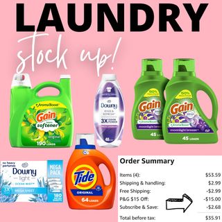 I always prefer this over getting a gift card because you get the savings RIGHT AWAY😍 mix and match to whatever you need + subscribe and save for extra savings. The $15 comes off automatically once you add $50

Promo is in biooo or comment "laundry" for it sent to you 🫶🏼

#amazondeals #amazonfinds #savingmoney