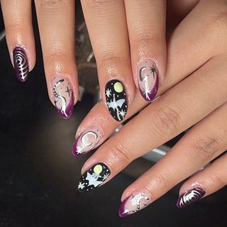 Conjure up some magic and book your appointment today for an enchanting transformation. 🧙‍♀️✨🔮
•
•
• #WitchNails #MagicalManicure #EnchantingNails 
#trickortreatnails #frightnails #scarymanicure #creepynails #horrornails #witchynails #spookynails #halloweennails #nailtrend #nailartdesign #nailinspo #claremontnails #claremont #claremontlashes