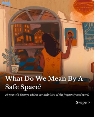 Where is the place you felt most safe growing up? Or a place that felt entirely your own when you were around 18-20 years old? 

In feminist organisations and within the academic discourse, we sit with the term ‘safe space’ quite often and roll it in our mouth to reiterate how multifarious and ever-changing that term is. When placed in the context of adolescence, there’s a perspective that goes: “Arre, it’s just about youthful enthusiasm.” or “How much of the world have adolescents actually seen?”

Now adolescents' perspectives from urban contexts do find a place in our discussions, but where do the other perspectives go? We asked 16-year-old Shomya where she feels most at home over a Zoom call.

Listen to her story on our podcast, Mera Chashma, Mere Rules. The podcast was collaboratively produced with Partners for Law in Development (PLD) and discusses the range of adolescent experiences which seldom become the subject of policy discussion.

Link in the bio.

Cover Image: Upasana Agarwal
Image Credits: Kshamata (Slide 5) 

[The Third Eye, Mental Health, Home, City]