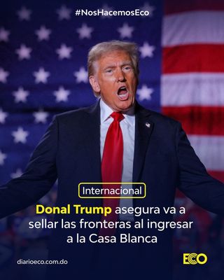 ECO/WASHINGTON, EE. UU.- El virtual resiente electo Presidente de Estados Unidos, Donald Trump, aseguró este miércoles que va al tomar posesión del país norteamericano va «sellar las fronteras» y que solo va a dejar a entrar a inmigrantes «de manera legal».

Sin embargo, en su discurso de la victoria, a la espera de que se confirme que supera los 270 votos electorales necesarios (ya tenía 266 frente a 195 de la demócrata Kamala Harris), Trump moderó su discurso sobre la inmigración y no mencionó la promesa de «deportación masiva», que ha repetido en todos sus mítines de campaña.