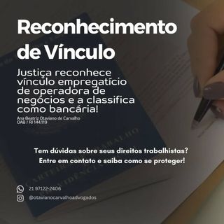 Com a decisão, além da anotação do vínculo de emprego em carteira de trabalho na categoria de bancária, a trabalhadora deverá receber todas as verbas que seriam devidas nessa condição, incluindo horas extras, auxílio-refeição e auxílio-alimentação.

#direitostrabalhistas #trabalhistaparaempresas #trabalhista #direitotrabalho #direitoparatodos #direitotrabalho