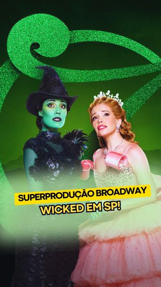 🗣️ Comente WICKED e envio todas as informações

O MUSICAL WICKED RETORNA A SP EM 2025! 🧙‍♀️✨

Com uma superprodução da Broadway e após o sucesso nos cinemas, o aclamado Musical Wicked retorna ao Brasil com um roteiro totalmente adaptado para o português.

O espetáculo traz cenários fantásticos, efeitos especiais e música ao vivo e tem sua estreia marcada para o dia 20 de março.

E QUANTO CUSTA ESTE PASSEIO?

💰 Entre R$ 42,36 e R$ 400
⏰ Em 2025, de 20/03 a 13/04
📍 Teatro Renault – Avenida Brigadeiro Luís Antônio, 411, Bela Vista - São Paulo

📷 @wickedbrasil

#spcriancas #wicked #wickedbrasil #musicalwicked #teatrosp

https://saopauloparacriancas.com.br/wicked-super-producao-broadway/