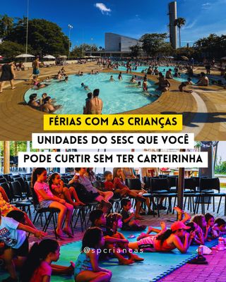 SEM IDEIA DO QUE FAZER NAS FÉRIAS INFANTIS? ESSA DICA VAI TE SURPREENDER! 🤩

👉 Comente SESC e envio a lista completa

Você sabia que existem diversas atividades do SESC que são gratuitas e que não precisam de carteirinha para serem aproveitadas? 

Nessa lista, te indicamos 10 unidades do Sesc na capital que você não pode deixar de conhecer, que possui atividades abertas ao público e que você não pode deixar de curtir com as crianças:
📍 Sesc Casa Verde

📍 Sesc Santo Amaro

📍 Sesc Avenida Paulista

📍 Sesc Carmo

📍 Sesc Pinheiros

📍 Sesc Santana

📍 Sesc Ipiranga

📍 Sesc Bom Retiro

📍 Sesc Itaquera

📍 Sesc 24 de Maio

📷 Divulgação Sesc

https://saopauloparacriancas.com.br/unidades-sesc-sp-para-visitar/

#spcriancas #sesc #sescsp #feriascomcriancas #atividadescomcriancas