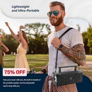 Portable Solar Bluetooth Speaker with Outdoor Emergency Flashlight, FM Radio Function, High Audio Bluetooth Speaker High Power Wireless Speaker.
ONLY $22 Code: 50ZE4DHC 🔥
https://amzn.to/4289NuP

L!nk to purchase is located in my bio/profile @lovegooddeals