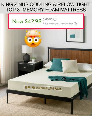 🛒C0mment the word "SHOP" and I will directly dm you the l!nk & details💚

Hot price drop!! 
King Zinus Cooling Airflow Tight Top 8" Memory Foam Mattress now $42 reg $148!! 
➡️ Shop Here: https://go.sylikes.com/eX9ugEybgxMO
▫️▫️▫️▫️▫️▫️▫️▫️▫️▫️▫️
NEVER MISS OUT ON A DEAL!
✅ Join my F@cebook Group
✅ Join my Telegr@m channel
✅All l!nks are in my b!o & stories
⁣⁣✅️ ⁣Follow my backup acct @minionhot_deals 
l!nks are affiliated.  #couponcommunity #discount #deals #clearance