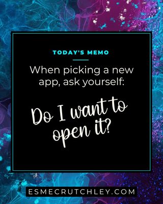 If it doesn’t work for you babes, it might be time to knock it on the head and find something else.
It can have all the features you want and need, it can present information in the traditionally accepted format, but do you love it?
Do you enjoy being in it?
Do you like adding or finding information inside it?
Is it the first app you open when you go to your computer or phone to save something?
If you don't want to open an app - it doesn't matter how amazing it is.
If you don't enjoy being inside it - it doesn't matter how great it is at something.
If it's a grind to find what you want, it doesn't matter how easy it is to get information into it.
it might be you need to find another app, or it might be you need a new perspective on the one you already have.
But don’t get caught in the trap of thinking you have to carry on using something that doesn’t light you up simply because you’ve put time into it.
Fuck it off and find something else darling, this is your permission slip (in case you need it!)
Not sure what to use? Confused by choices? My DMs are open, let’s have a chat!
==========
Hi, I’m Esme, an #OnlineBusinessManager for #FemaleEntrepreneurs.
I support #FemaleOwnedBusiness’ with #Systems and #Operations
I’m a self-confessed #Entreprenerd (#Entrepreneur + #Nerd), and SOPs and documentation are my love language.
My newsletter is called #SystemsAndGlitter; you might like it.