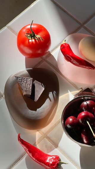 A countertop love story, told in Cocoa + Kiss — Valentine’s Day magic featuring everyone’s favorite Resting Stones 💌🌶️🍫