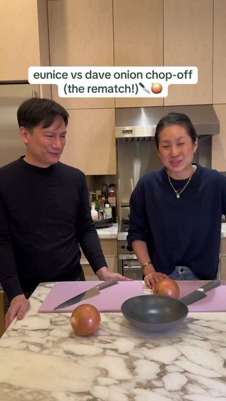 Back for round two 🔪 After the last chop-off, Dave asked for a rematch — and Eunice was more than ready. Who’s your pick this time? Vote for the winner below👇