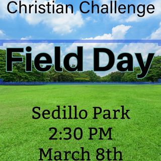 Come join us at Sedillo Park for fellowship and outdoor games like whiffle ball today at 2:30!