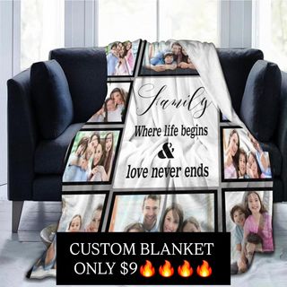 Personalized Blanket with Family Member Photos, add 10 Photos， Where Life Begins and Love Never Ends,Throws Fuzzy Blanket Gifts for Family
Original price: $21.99
Discount price: $9.89
Discount code: 50O4NQHZ 🔥🚨
https://amzn.to/420cHkB

Link is in my bio/profile @lovegooddeals