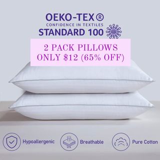 2 Pack Standard Pillows，100% COTTON CASE + Adjustable Zipper
50% OFF code +15% OFF coupon
Clip the coupon and then apply the code 50IKP386 🔥
https://amzn.to/41UrQCV

Link is in my bio/profile @minionrun_deals