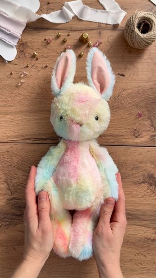The making of a bunny. 
Fabric used is just regular faux fur, not too thick, not too long. 
If fabric is too stretchy or difficult to manage add some lightweight Fusible Interfacing to the back of it 👌🏻
Pattern for this bunny can be found in my website and in my 10x2Studio Etsy shop “plush bunny sewing pattern and instructions” (both linked in bio). 
#sewsewsew #sewing #10x2studio #dollmaking #toymaking #sewingpattern #plushies #stuffy