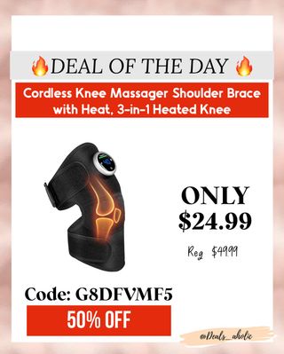 Comment “Massager” and I will send you the link 😉
Snatched this  Cordless Knee Massager  Brace with Heat, 3-in-1 Heated for just only $24.99 (originally $49.99!) after using code :G8DFVMF5
Perfect for those days after working out 😉. Wanna score too? Just like this post and Comment DEAL and I will send it directly to your inbox ! 😍😉🏃

Prices and promo is valid at the time posted but may expire at anytime ! Score while you can ! 
https://amzlink.to/az0JwQTKnNq9K
(Ad ) earning commission 
#amazonfinds  #amazondeals