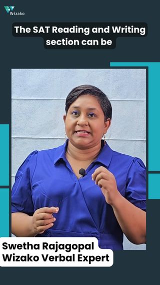 5 SAT Reading & Writing Question Types You Must Know | Quick Overview

Studying for the Digital SAT?
Swetha’s breaking down the 5 types of questions you’ll face in the Reading & Writing section.

This reel gives you the overview.
Full breakdowns of each type are coming soon — stay tuned!

#SAT2025 #DigitalSAT #SATReading #SATWriting #SATPrep #WizakoSAT #StudyAbroadIndia #SATStrategy #SATTips #CollegeBoard #wizako #swetharajagopal