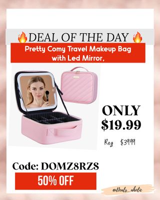 Don’t miss this HOT deal!
Snag this travel makeup bag with LED mirror for just $19.99 (reg. $39.99)!
Use code DHU9Y9JY for 50% OFF
Perfect for beauty on the go! COMMENT “YES” to get the link in your inbox or 
Shop now before it’s gone:l here 👉https://amzlink.to/az0HbNq9AWJRZ

Go ahead and sabe this video so you continue to see our posts, Tag your besties so they can save too and follow for more . 😉
Prices and promotions is only valid at the time posted and may expire at anytime ! 
#ad #TravelEssential #BeautyHack #AmazonDeal #DealsAholic