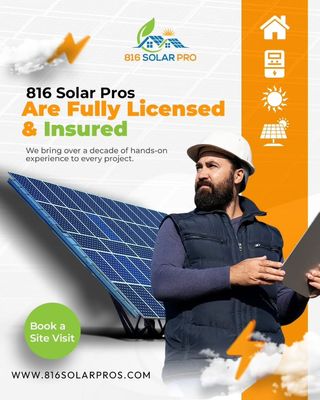 📢 Reposted from @816solarpros

🌞 Looking for reliable solar installers? Look no further! 

✅ We are fully licensed and insured, ensuring you can trust us with your solar needs. 

Let’s harness the power of the sun together! 🌍💡

 #SolarEnergy #GoGreen #SustainableLiving #TrustTheExperts