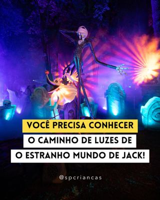 HALLOWEEN FORA DE ÉPOCA 🎃

Você precisa conhecer “O Estranho Mundo de Jack de Tim Burton – Caminho de Luzes” (@tnbclighttrail)!

Uma trilha iluminada, cercada por projeções, esculturas e músicas que te transportam direto para o universo sombrio e mágico de Tim Burton! 🕸️🕷️✨

Os visitantes entram no clima de #Halloween antecipado, passando por cenas emblemáticas recriadas com riqueza de detalhes: a cidade de Halloween Town, o castelo de Oogie Boogie e encontros com os personagens Jack Skellington, Sally e Zero.

Demais, né? 👻

🗓️ Até 03/08
⏰ De quarta a segunda-feira, 17h45 às 21h, mediante compra antecipada
📍 No @jardimbotanicosp
💰 A partir de R$21

👉👉 Comente LUZ para garantir seus ingressos!
.
.
.
.
.
.
Imagens: @cesararaujofotografia
.
#passear #passeioemfamilia #diversaoemfamilia #oquefazeremsp  #spcriancas #publi @opusentretenimento
. 
https://saopauloparacriancas.com.br/o-estranho-mundo-de-jack-de-tim-burton-jardim-botanico/