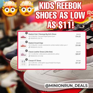 🛒C0mment the word "SHOP" and I will directly dm you the l!nk & details💚
Kids Reebok sneakers as low as $11! C0de REEBOK35
https://shopstyle.it/l/csGjm

▫️▫️▫️▫️▫️▫️▫️▫️▫️▫️▫️
NEVER MISS OUT ON A DEAL!
✅ Join my F@cebook Group
✅ Join my Telegr@m channel
✅All l!nks are in my b!o & stories
⁣⁣✅️ ⁣Follow my backup acct @minionhot_deals 
l!nks are affiliated.  #couponcommunity #discount #deals #clearance