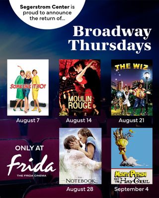 🎬 Broadway Thursdays are back at The Frida Cinema—starting this August! Each film in the series is handpicked to celebrate and preview the shows in our upcoming 25/26 Broadway season. Don’t miss this cinematic sneak peek into the magic that’s headed to our stage!
Get tickets here: https://shorturl.at/OXS1c
