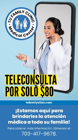 🤯 ¿Consultas telefónicas por sólo $80?

📢 Reposted from @tufamilyclinic

¡Tu Salud al Alcance de una Llamada! 📞 Teleconsulta por solo $80 en Tu Family Clinic 💙

¿Te sentís mal, pero se te dificulta salir de casa? 🤔 ¿Tu agenda está apretada o vivís lejos de Falls Church? ¡En Tu Family Clinic, tenemos la solución ideal para vos!

¡Teleconsulta por tan solo $80! 🩺 Recibí atención médica de calidad estés donde estés.

Ya no tenés que esperar ni preocuparte por traslados. Simplemente usando tu celular o teléfono, recibí una videollamada segura con nuestros médicos dedicados. Obtené tu receta médica e incluso los resultados de tus exámenes, ¡todo sin moverte de tu sofá!

Estamos disponibles para vos:
🗓️ Lunes a viernes: 8:00 AM - 4:00 PM
🗓️ Sábados: 8:00 AM - 12:00 PM

Ahorrá tiempo, ahorrá dinero y priorizá tu bienestar desde casa. ¡Tu salud no puede esperar!

Para más información, llamá al 703-417-9678. ¡Estamos para ayudarte! 😊

#Teleconsulta #ConsultaOnline #SaludADomicilio #TuFamilyClinic #Salud #Bienestar #FallsChurchVA #AtenciónMédica #SaludParaTodos #CuidadoDeLaSalud #ConsultaVirtual #MédicosOnline #AhorraTiempo #AhorraDinero #TuSaludPrimero #VirginiaSalud #MarylandSalud