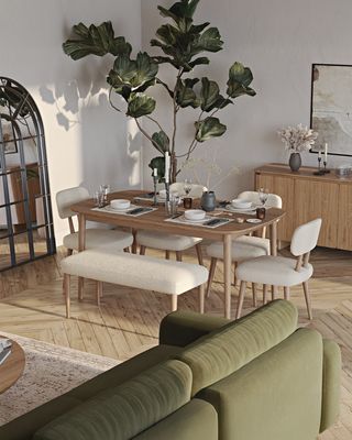 Oluşturduğumuz bu alanı nasıl buldun? 😎🌿

Sen de alanında kontrastı arttırmak için Carle L köşe koltuğun kadife haki renginden yardım alabilir, vintage bir halıyla zamansız bir görünüm oluşturabilirsin. Sıcaklık katmak için masif meşe bir sehpa ekleyebilir, hem fonksiyonel hem de şık Lyno TV ünitesiyle pekiştirebilirsin. Peki ya yemek alanında? 🍽️ Masif meşe Lyno masa ve açık tonlardaki sandalyelerle minimal bir dokunuş yapabilir, Lyno konsol ile bütünlük sağlayabilirsin. 🥰❤️

Kendi karakterini alanına yansıtacağın ürünler için normod.com’a tıkla! 🔗