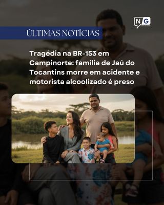 Um gravíssimo acidente ocorrido na noite de sábado (20), na BR-153, em Campinorte, deixou oito mortos e comoveu a região Norte de Goiás. Entre as vítimas está uma família inteira que seguia de Jaú do Tocantins para Campinorte: Daiane Santos, João Mário e os filhos José Artur, Manuela, José Vítor e Theo.