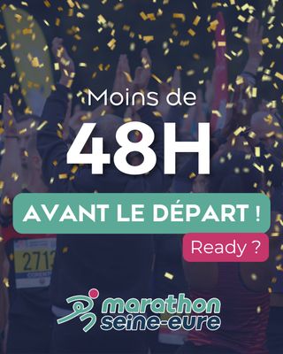 ⏰🏃‍♂️ 𝗠𝗼𝗶𝗻𝘀 𝗱𝗲 𝟰𝟴𝗵 𝗮𝘃𝗮𝗻𝘁 𝗹𝗲 𝗴𝗿𝗮𝗻𝗱 𝗱𝗲́𝗽𝗮𝗿𝘁 ⵑ
Le compte à rebours est lancé 🔥
Avant de chausser vos baskets, un petit check s’impose 👇

✅ Guide d’informations téléchargé : C’est votre bible pour tout savoir sur les horaires, les consignes, les navettes et plus encore !

✅ Navettes vers le départ :  Avez-vous consulté les horaires ?

✅ Plans des villages & stationnements : Tout est prêt pour vous accueillir dans les meilleures conditions.

✅ Meneur d’allure : Qui allez-vous suivre cette année ?

👉  Tous les liens utiles disponibles en bio ! ❤️️

De notre côté, l’équipe est en plein rush pour vous préparer un événement au top 💪
Préparation des villages, mise en place des ravitos, réglage du chrono… tout y passe !
Il ne manque plus qu’une météo clémente 🙏🌤️

#MarathonSeineEure #20ans