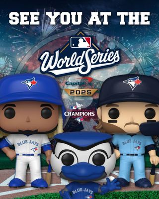 🔥 The wait is over, Canada — we’re headed to the World Series! 🔥

The Toronto Blue Jays are officially your 2025 American League Champions, and we’re packing our bats (and our Pops!) for the biggest stage in baseball. ⚾🇨🇦

From the clubhouse to the collectibles shelf, the energy is unreal — and we can’t wait to see this team chase history. 💙

Let’s go, Jays! 💥
#BlueJays #NextLevel #WorldSeriesBound #LetsGoJays #WANTITALL @bluejays @originalfunko