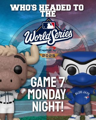 ⚾️ GAME 7 — MONDAY NIGHT! ⚾️

It all comes down to this — one game to decide who’s headed to the World Series! 🏆

We know our friends at @originalfunko are rooting hard for their Mariners 👀…but up here in Canada, you know we’re flying high with the Blue Jays! 🇨🇦💙

With Game 7 in Toronto, you can bet the Rogers Centre will be electric! ⚡️

Who’s taking it — the Jays or the M’s? Let’s hear your pick below 👇

#BlueJays #Mariners #MLB #WorldSeries  #Funko #Game7 #LetsGoJays