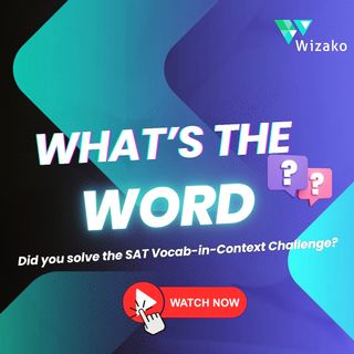 Vocab-in-context questions on the SAT aren’t just about knowing words — they’re about understanding tone, bias, and historical context.

In this passage, an indigenous astronomer’s work was treated differently by European institutions. How do you figure out what word fits that tone?

🎥 Watch the full breakdown to learn how to:
✅ Identify contrast clues in a passage
✅ Decode tone and historical perspective
✅ Eliminate misleading answer choices

👉 Watch here: https://youtu.be/vdqnUPLUjWI
👉 Try more SAT practice questions: https://practice-questions.wizako.com/sat-act/

#SAT #SATReading #SATRW #SATTips #SATPrep #SATVocab #wizako #swetharajagopal #satprep #wizakosat