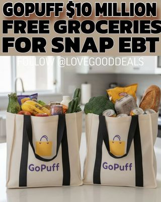 ✨Comment “Now” and I’ll send you the direct link 

GoPuff is giving back — donating up to $10 million in FREE groceries 🥩🥪🥦

As SNAP benefits pause on Nov 1, they’re stepping up to support families nationwide!

Here’s how to claim your savings 👇
🛍 Add your SNAP EBT card to your GoPuff account
💸 Use code SNAPRELIEF1 (Nov 1–15) for $25 off + FREE delivery
💸 Use code SNAPRELIEF2 (Nov 16–30) for another $25 off + FREE delivery
🔗 https://s.gopuff.com/s/pprKGe

🔶All Link in my bio @savewith_nina
🔶Join my Telegr@m and Facebook group for more deals and clearance in my bio @savewith_nina 
🔶Follow my backup account @glitch.deals999

Tfs @lovegooddeals repost ✨