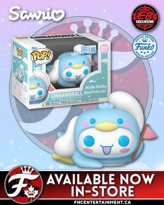 Landing Now In-Store at EB Games Canada 

Funko Pop! Sanrio: Hello Kitty and Friends: Cinnamoroll as Penguin (EB Games Exclusive) 

SKU: TBA

Note: Not all EB locations will receive the same stock or at the same time. Check your local EB for availability. Spotted in Windsor, Ontario

Thanks to @thebretsky for the heads up!

#funkofanatic #funkofamily #popvinyl #funkopop #funko #funkopopvinyl #funkofunatic #funkopops #funkoaddict #funkocanada #sanrio
