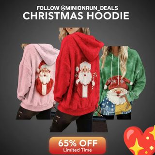 Christmas Fuzzy Hoodies for Women Santa Print Pullover
Original price:$42.8
Discount price:$14.98
Discount:65% Code
Discount code: AU68HCGC 🎅🎅🎅🎅
https://amzn.to/4qMUnWF

🥳 To purchase use the L1!nk in my bio @minionrun_deals