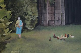 New & Available: “Keeping Company" —

This scene reminded me of the beauty in life’s simple rituals – a woman strolling slowly, hands folded, while her flock bustled around her. I loved the quiet companionship between them, and how even ordinary moments can hold such tenderness. 

(10x15, oil) AVAILABLE
https://www.prudyweaver.com/workszoom/6193233/fed-the-chickens

SUBSCRIBE for weekly email previews of ready-to-ship original artwork → link in bio

#oilpaintings #interiordesign #interiordecor #interiors #landscapepainting #artistlife #artistsoninstagram #artwork #artist #fineart #art #homedecor #prudyweaverart #oiloncanvas #oillandscape #painting #paintings #paintingforsale #charlotteart #europe