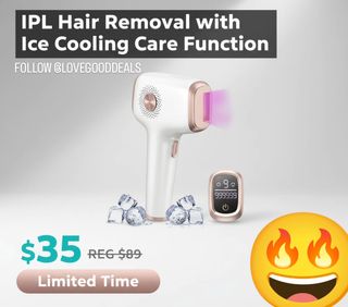 61% off for INNZA IPL Hair Removal with Ice Cooling Care Function for Women
Original Price: ＄89.99
Deal Price: $35.99
Code: C7DXGT2K 🩷
https://amzn.to/3JDll2h

✨To purchase use the L1!nk in my bio @lovegooddeals