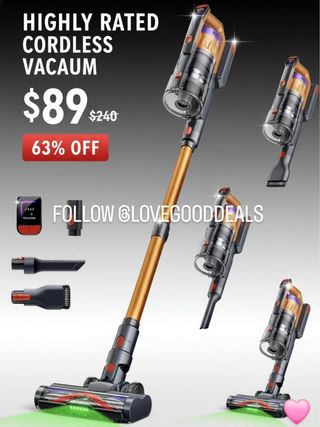 63% off for Cordless Vacuum Cleaner for Home
Original Price: ＄239.99-219.99
Final Price: $89.99
Code: 4XX8QAVK 🩷
https://amzn.to/43xHA0e

✨To purchase use the L1!nk in my bio @lovegooddeals
 
#CordlessVacuum #VacuumCleaner #HomeCleaning #CleaningGadgets #TechForHome #SmartHome #DeepClean #CleaningMadeEasy #DealAlert #Sale #LimitedTimeOffer #MustHave #HomeEssentials #Gadget #WirelessVacuum #PowerfulCleaning #HighSuction #PetHairVacuum # allergenremoval #FlooringCare #HardwoodFloors #CarpetCleaning #QuickClean #EfficientCleaning #ModernHome #CleaningSolutions #HomeUpgrade #CleanLiving #DustBuster #TidyingUp