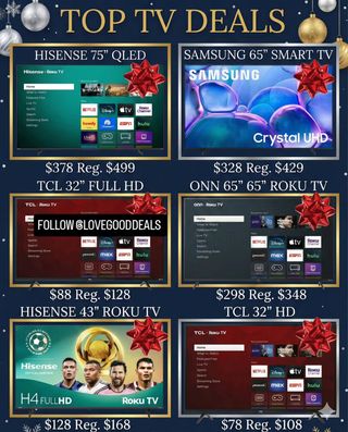 💥Type the word " 𝐒𝐇𝐎𝐏 " in the comments and I will directly message you the link 🔗.

Lots of TV SALE RIGHT NOW! NOT TOO LATE TO UPDATE 

✨The link can also be found in my bio @lovegooddeals 
https://walmrt.us/3KsW4Is