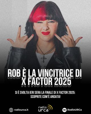 Ieri, giovedì 4 dicembre, la musica è tornata a suonare avvolta dall’atmosfera suggestiva di Piazza del Plebiscito a Napoli, in occasione della finalissima di X Factor 2025. A fine serata è stata Rob a trionfare, aggiudicandosi il titolo di vincitrice di un’edizione straordinaria che ha saputo fondere generi musicali diversi tra loro, dando vita a un’unione tra cultura e modernità e mostrando quanto il talento possa divenire un ponte capace di collegare sensibilità e visioni artistiche differenti. 🎤

🏆 Leggi l'articolo completo e scopri com'è andata la finale: https://www.radiourca.it/blog/cronaca/finale-x-factor-2025/ 

Per rimanere aggiornati sulle ultime notizie musicali seguite @radiourca e attivate le notifiche! ✨

Articolo di: @chiaaracerri 

#RadioURCa #XFactor #Finale #Musica #Rob